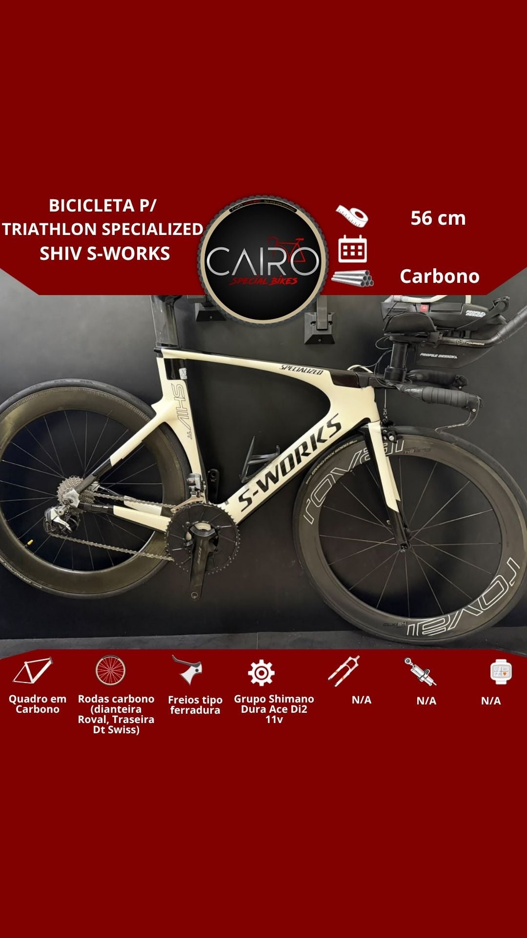Bicicleta p/ triathlon Specialized Shiv S-works