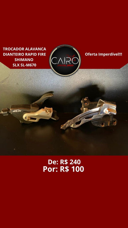 Trocador Alavanca e câmbio dianteiro Shimano Slx Sl-m670