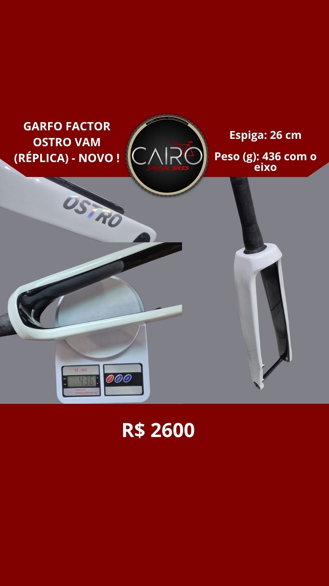 Garfo Factor Ostro Vam (Réplica) - Novo !