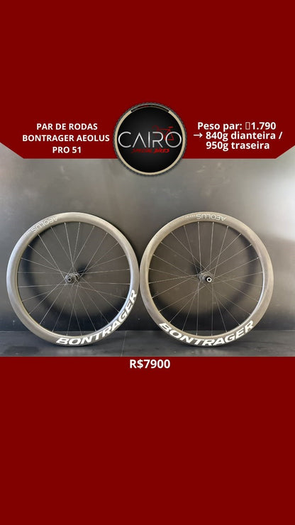 Par de Rodas Bontrager Aeolus Pro 51 mm
