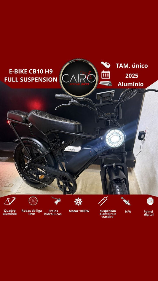 Bicicleta Elétrica E-bike Cb-10 H9 Full Suspension 1000w