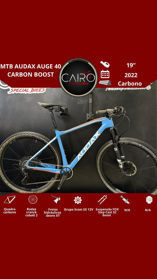 Bicicleta MTB audax Auge Carbon 40 imperdível!!!