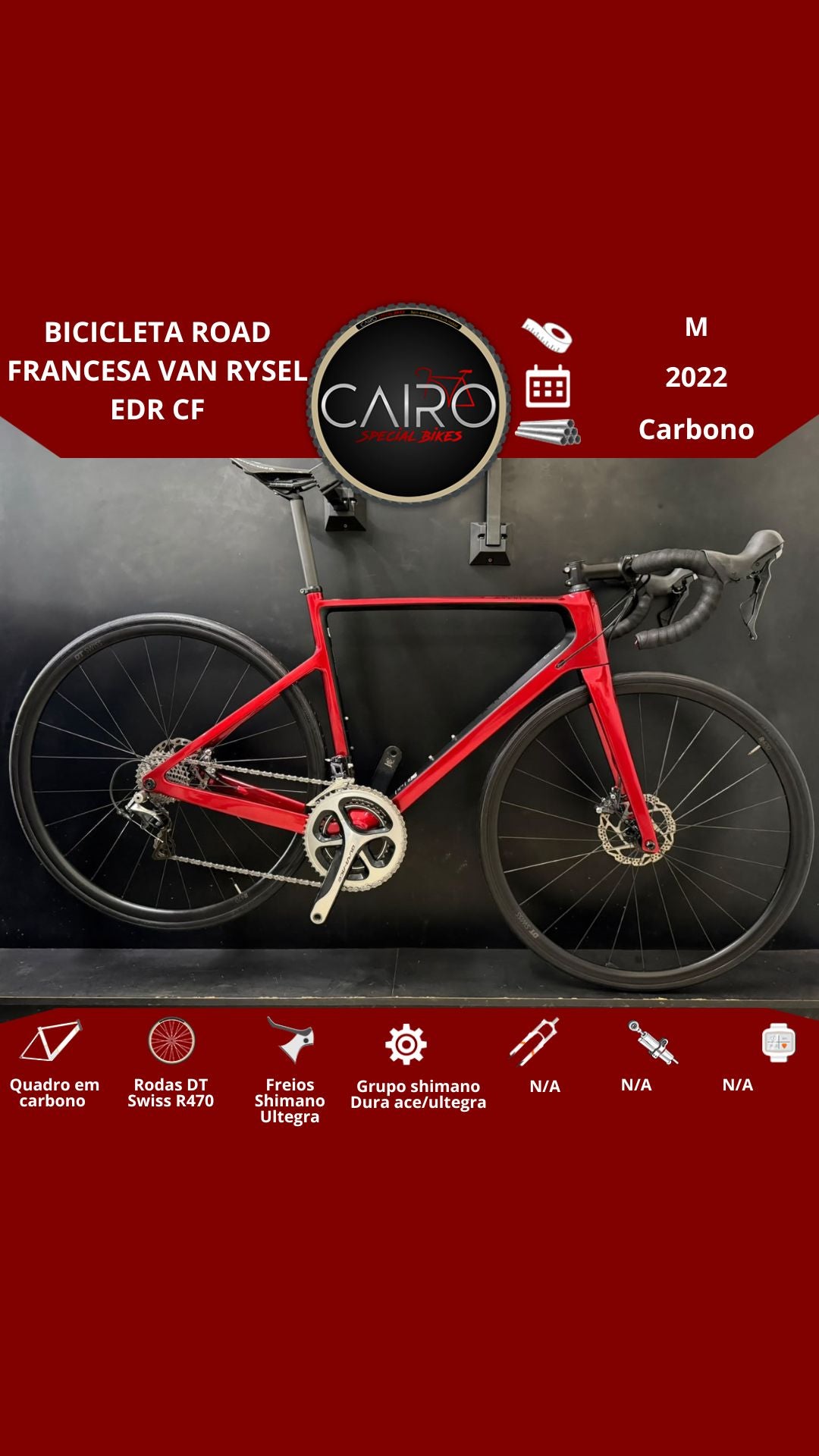 Bicicleta road francesa Van Rysel EDR CF