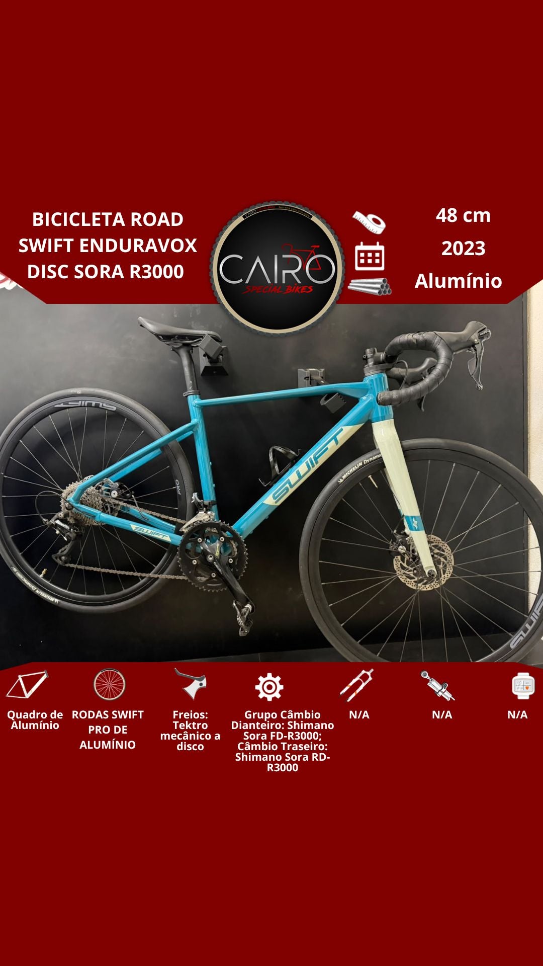 Bicicleta Road Swift Enduravox Disc Sora R3000