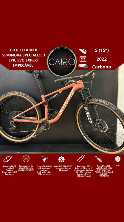 Bicicleta MTB Seminova Specialized Epic Evo Expert