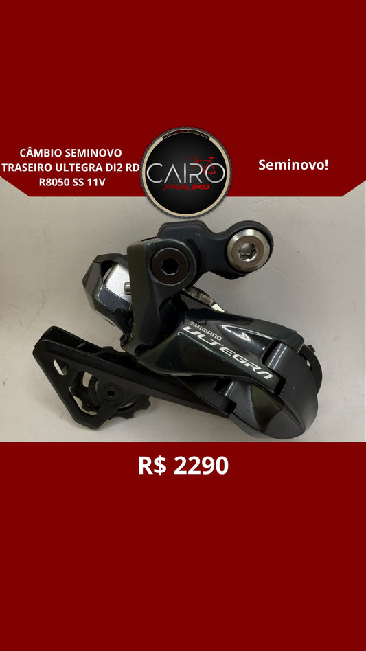 Câmbio seminovo Traseiro Ultegra Di2 RD R8050 SS 11v