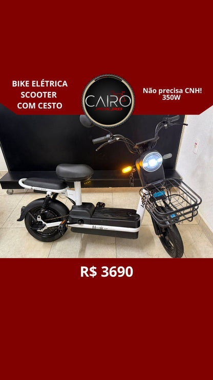 Bike elétrica Scooter com cesto