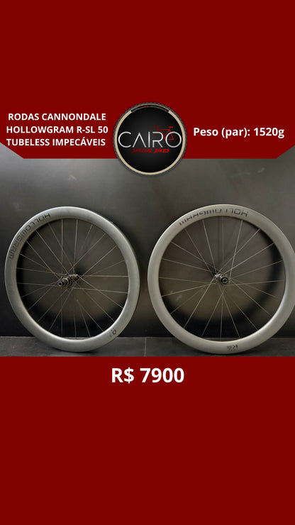 Rodas Cannondale Hollowgram R-SL 50 Tubeless - Impecáveis