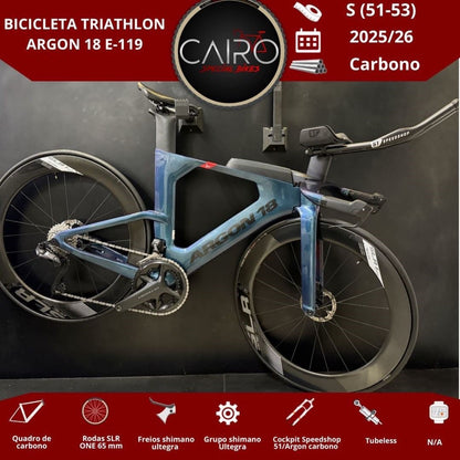 Bicicleta semizera p/ triathlon ARGON 18 TRI E-119 DISC
