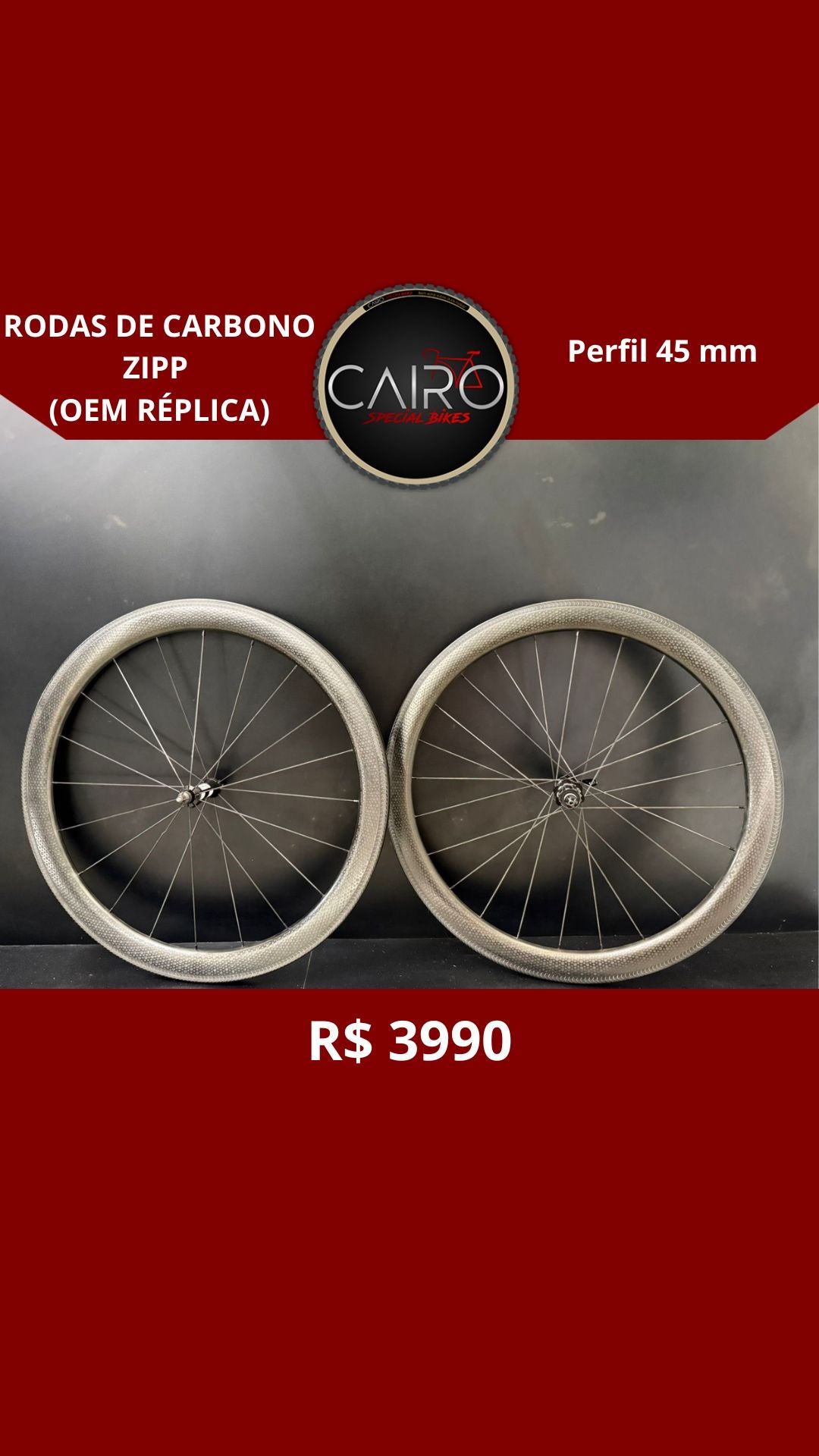 Rodas de carbono ZIPP (OEM réplica)