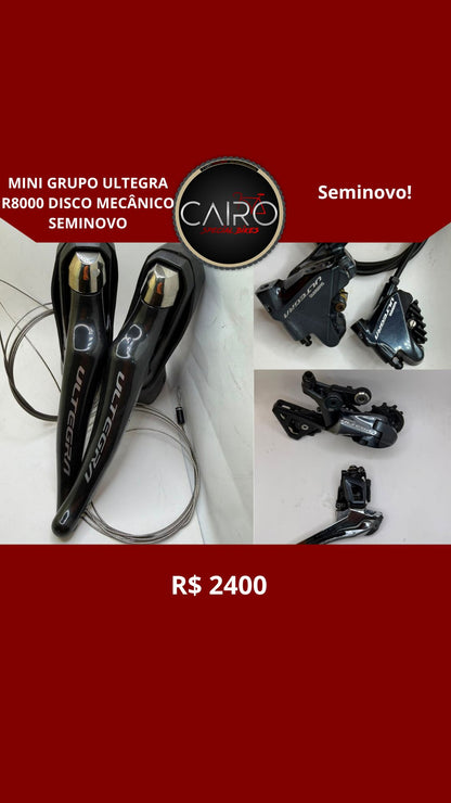 Mini grupo Ultegra R8000 disco mecânico seminovo
