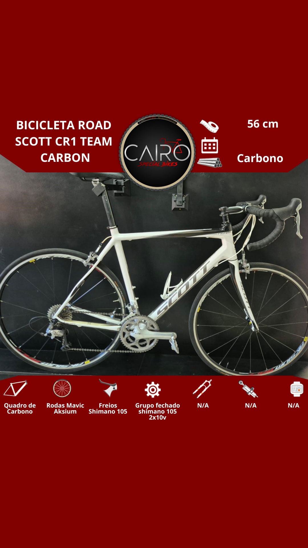 Bicicleta Road Scott CR1 Team Carbon