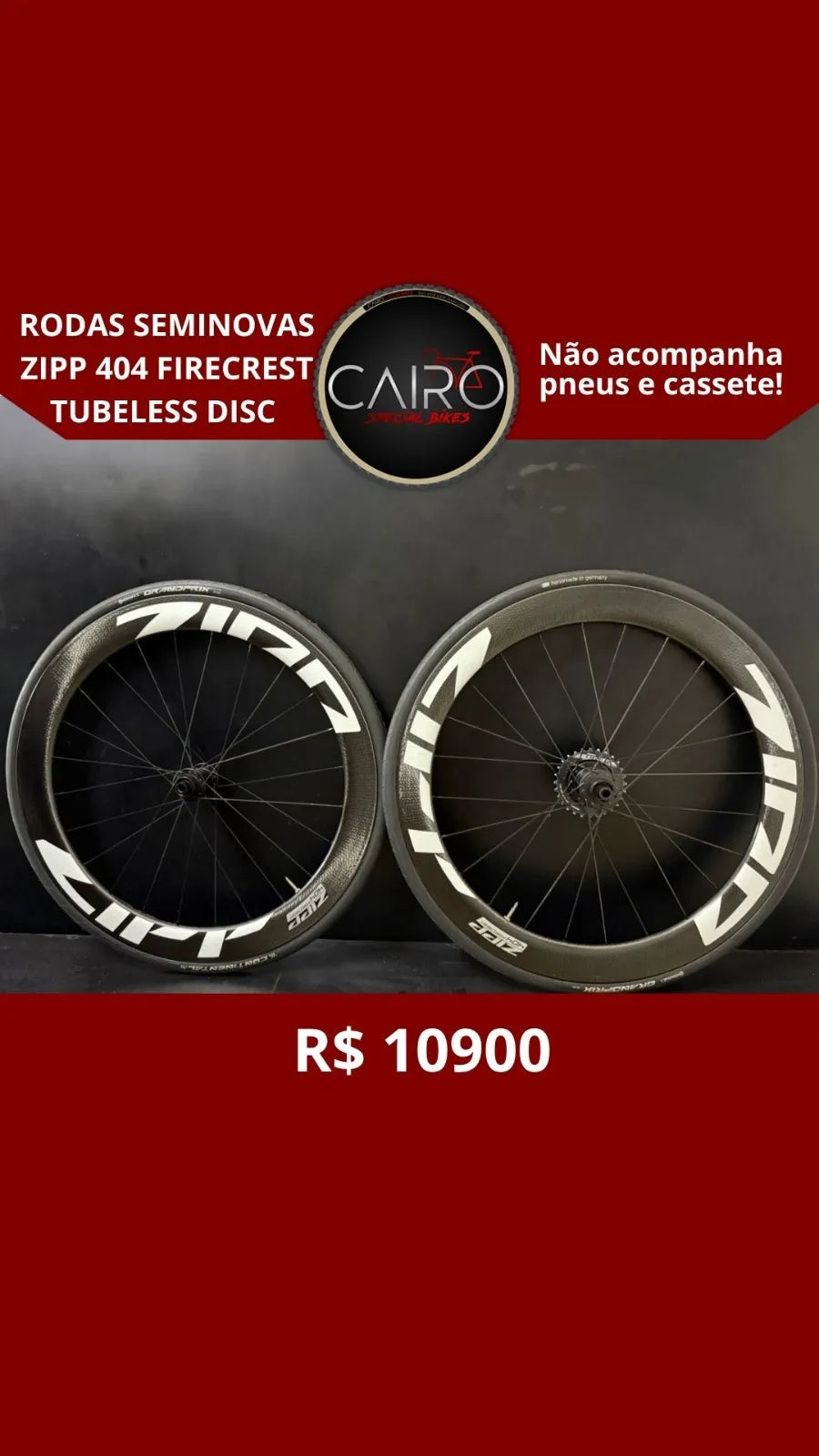 Par de Rodas Zipp 404 Firecrest Disc Tubeless - Hookless - Cubos ZR1 - 58mm