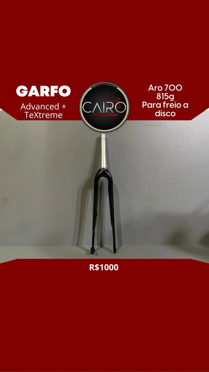 Garfo Gravel Carbono Advanced TeXtreme - Espiga Alumínio - Disco - 700c