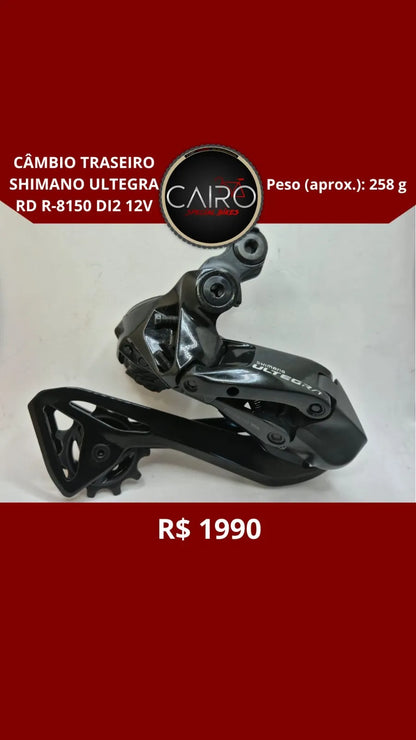 Câmbio Traseiro Shimano Ultegra Di2 RD-R8150 12v - Shadow RD - Capacidade 34T