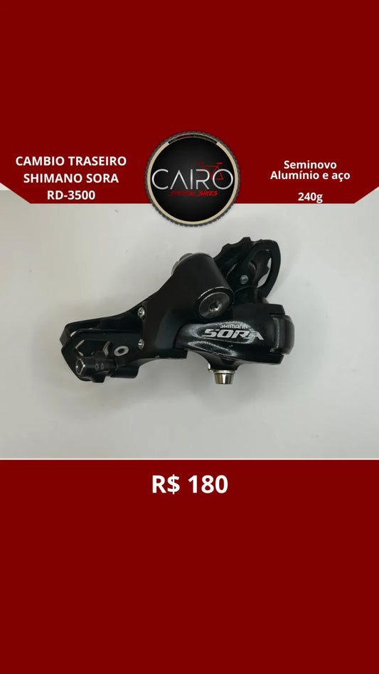 Câmbio Traseiro Shimano Sora RD-3500 9v - Speed/Road