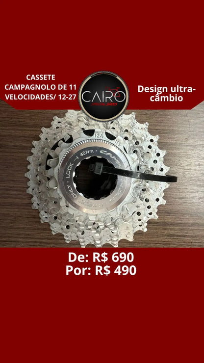 Cassete Campagnolo 11 Velocidades - 12-27D - Aço - Made in Italy