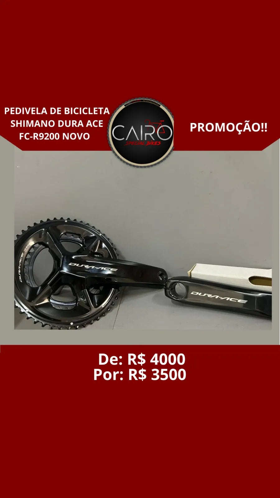 Pedivela Shimano Dura-Ace FC-R9200 12v - 50/34D - 172.5mm
