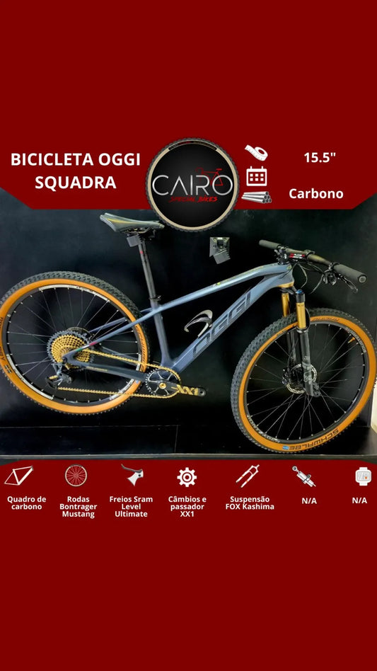 Bicicleta Oggi Squadra Carbono - SRAM XX1 Eagle - Fox Factory Kashima - Tamanho 15,5