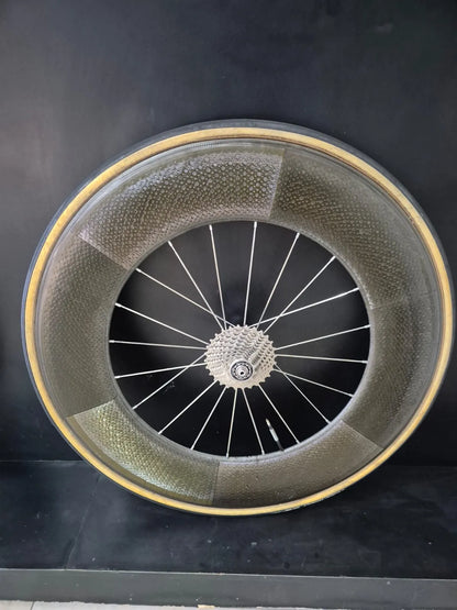 Par de Rodas Zipp 404/808 Carbono Tubular - Freehub Shimano 11v - Setup Aero Misto