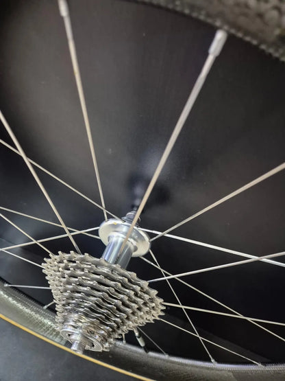 Par de Rodas Zipp 404/808 Carbono Tubular - Freehub Shimano 11v - Setup Aero Misto