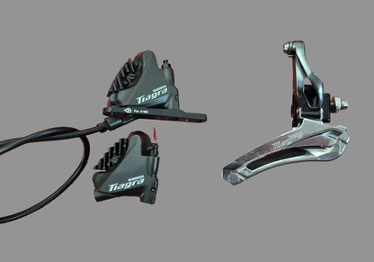 Kit Grupo Shimano Tiagra 4700 Hidráulico Disc 2x10v - STIs + Freios + Pedivela + Cassete