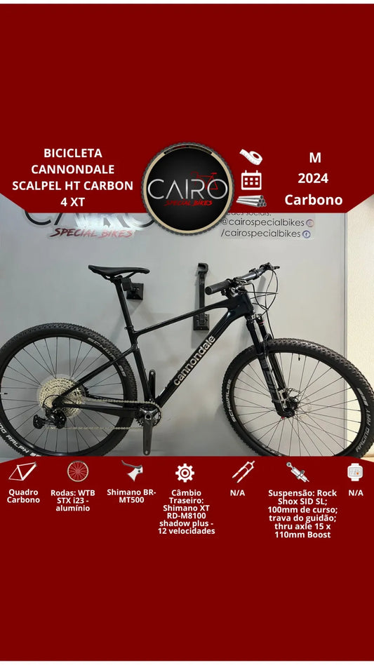 Bicicleta MTB Cannondale Scalpel HT Carbon 4 XT 2024 - Shimano 12v
