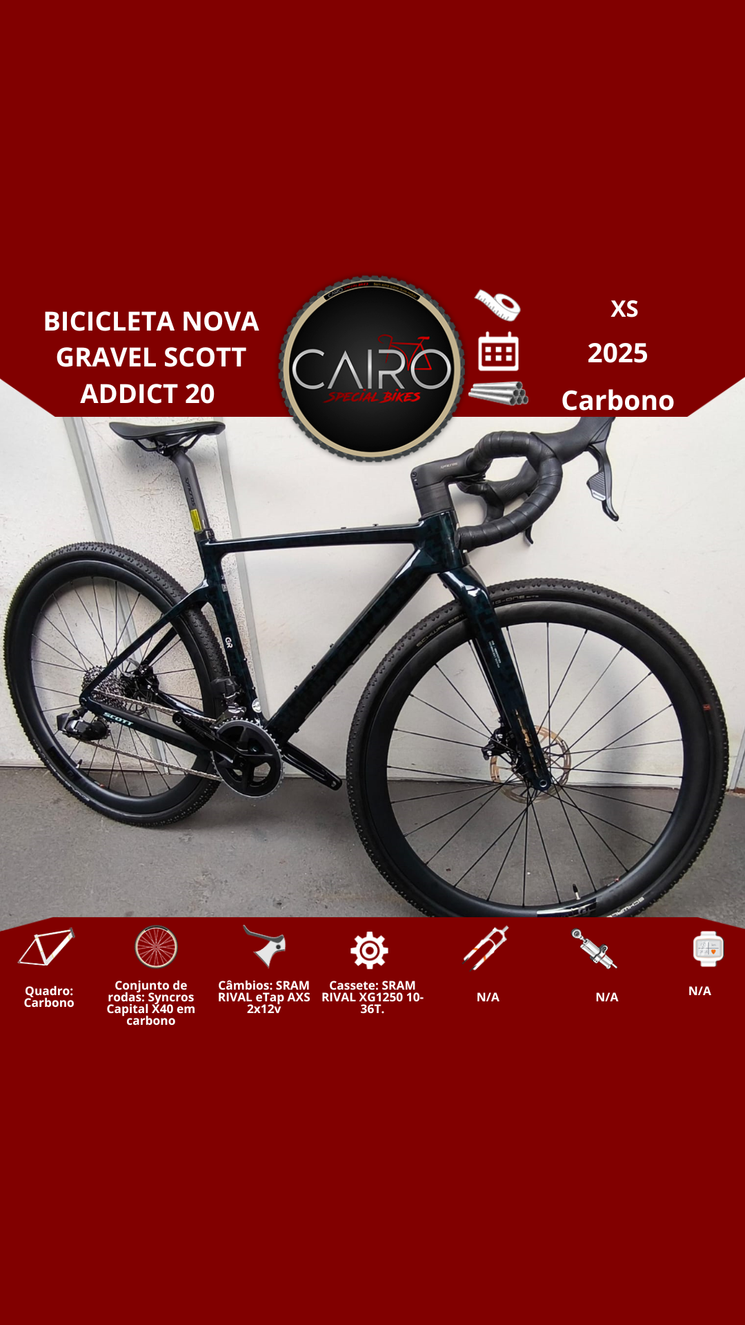 Bicicleta nova Gravel SCOTT ADDICT 20