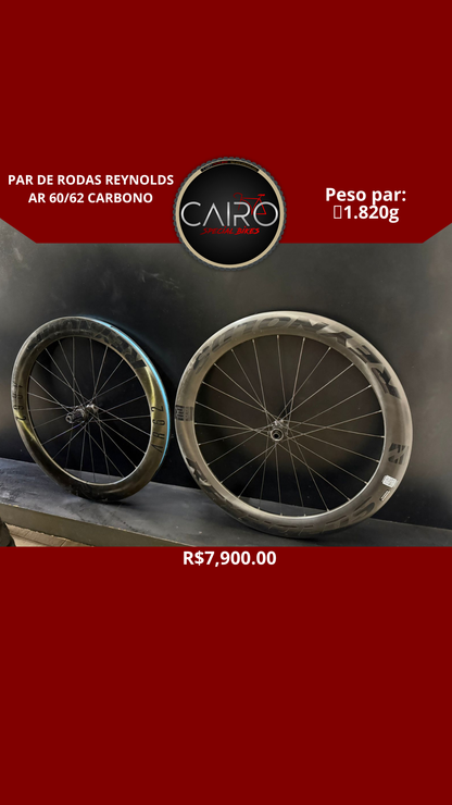 Par de rodas Reynolds AR 60/62 carbono