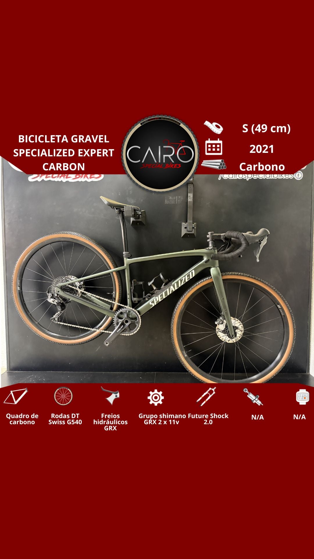 Bicicleta seminova Gravel Specialized Diverge Expert Carbon
